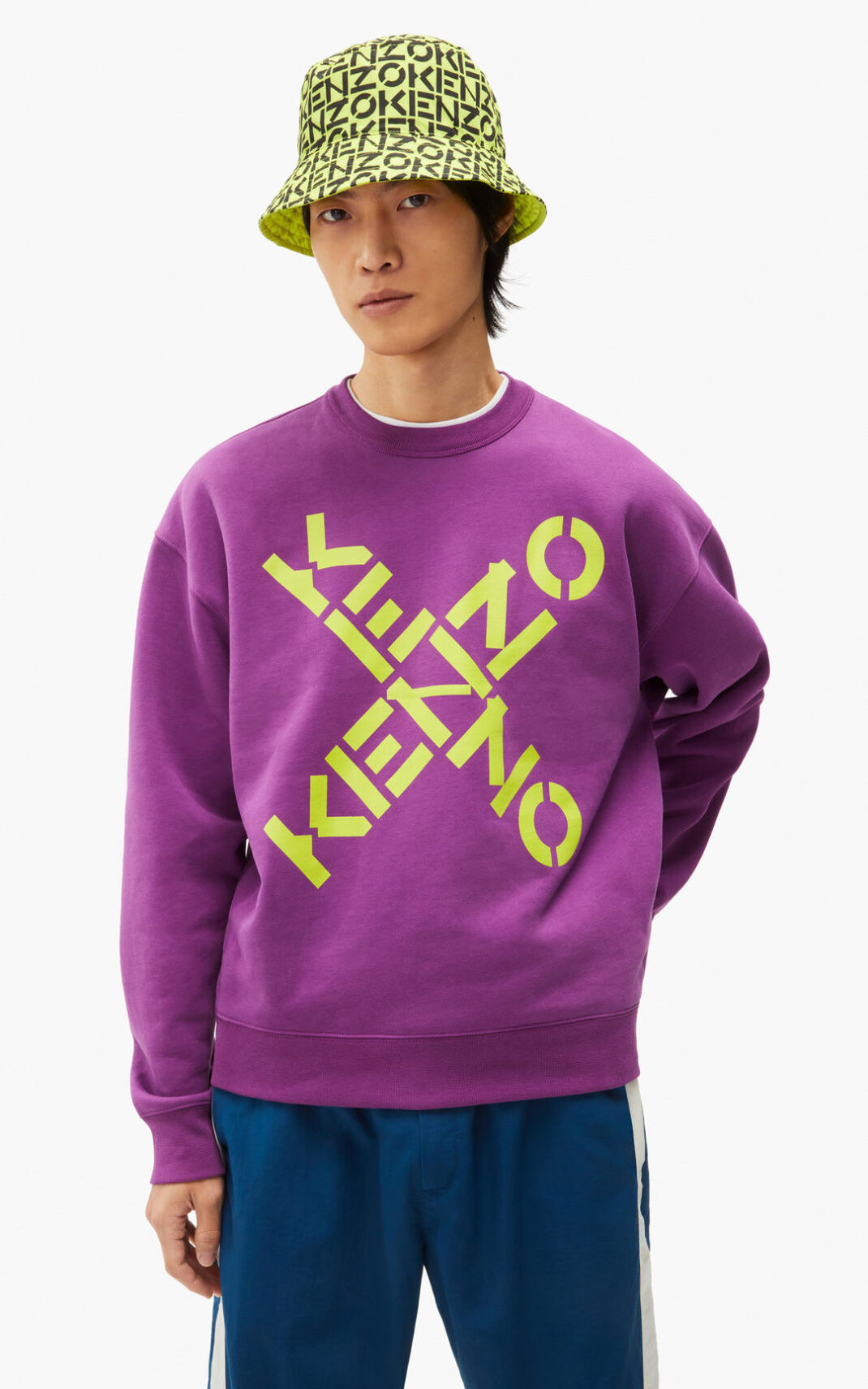 Kenzo Outlet Sudadera Kenzo Sport Big X Hombre Gris